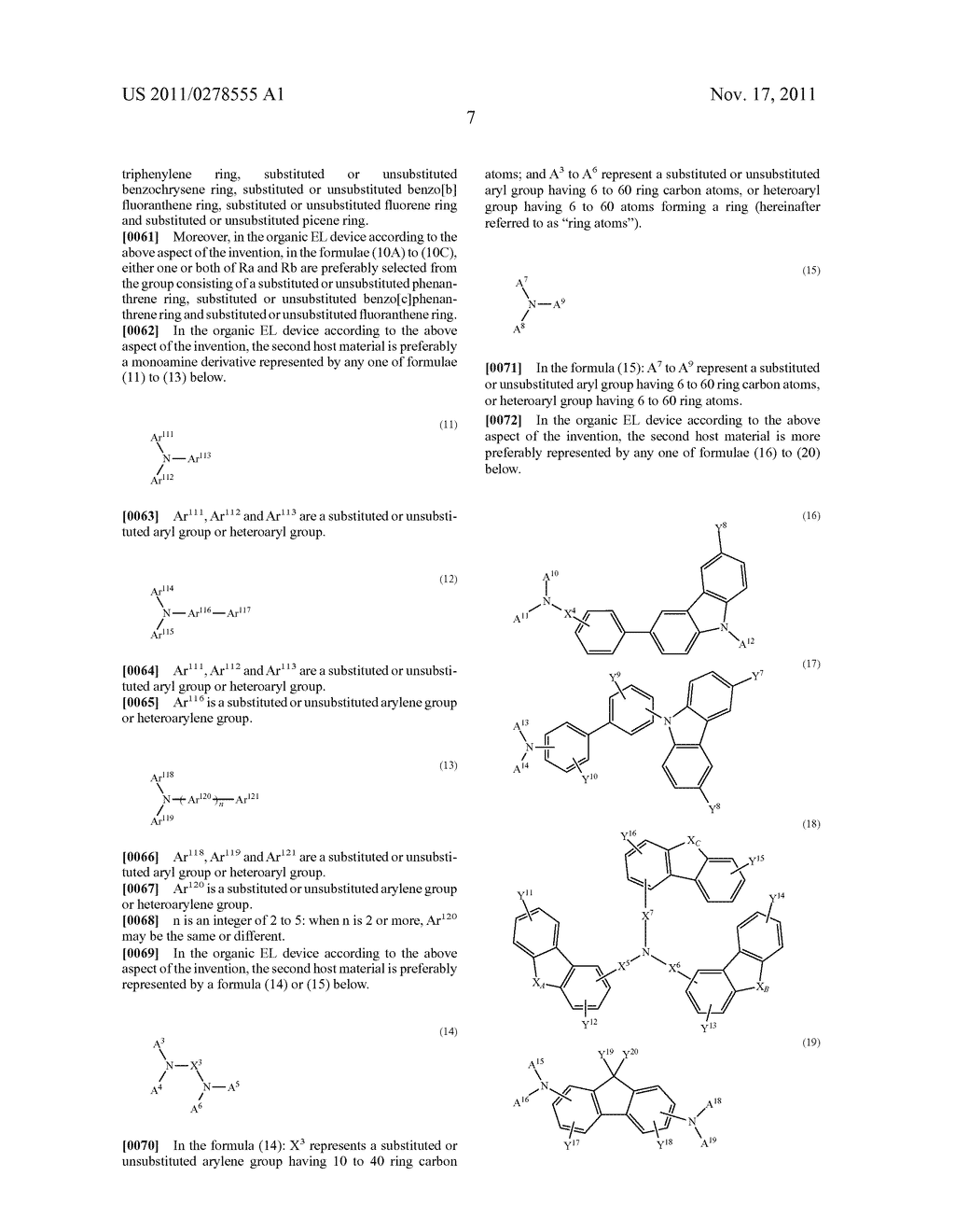 BISCARBAZOLE DERIVATIVE, MATERIAL FOR ORGANIC ELECTROLUMINESCENCE DEVICE     AND ORGANIC ELECTROLUMINESCENCE DEVICE USING THE SAME - diagram, schematic, and image 09