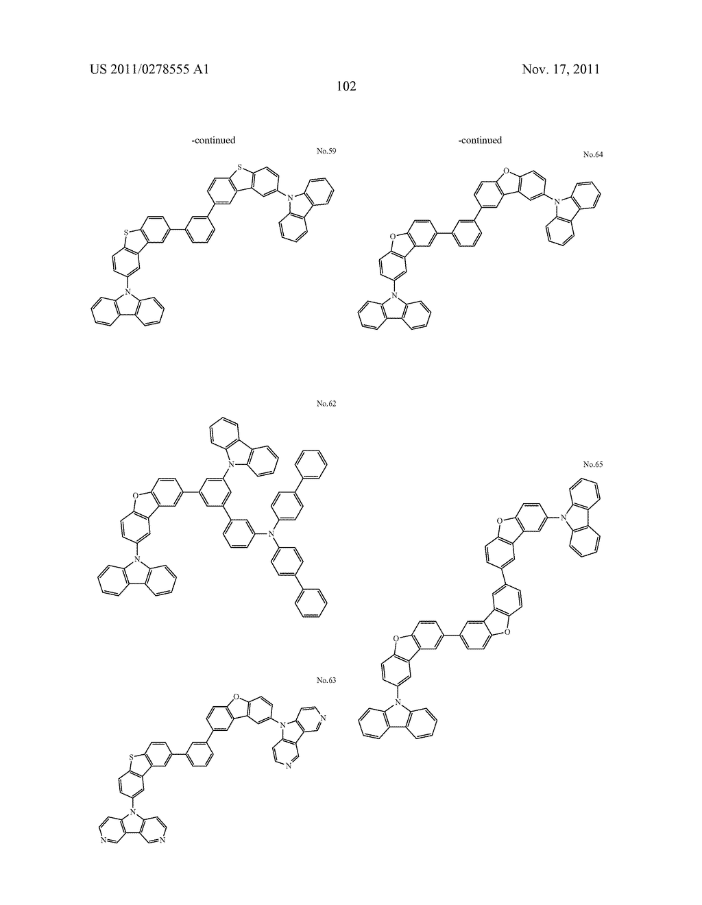 BISCARBAZOLE DERIVATIVE, MATERIAL FOR ORGANIC ELECTROLUMINESCENCE DEVICE     AND ORGANIC ELECTROLUMINESCENCE DEVICE USING THE SAME - diagram, schematic, and image 104