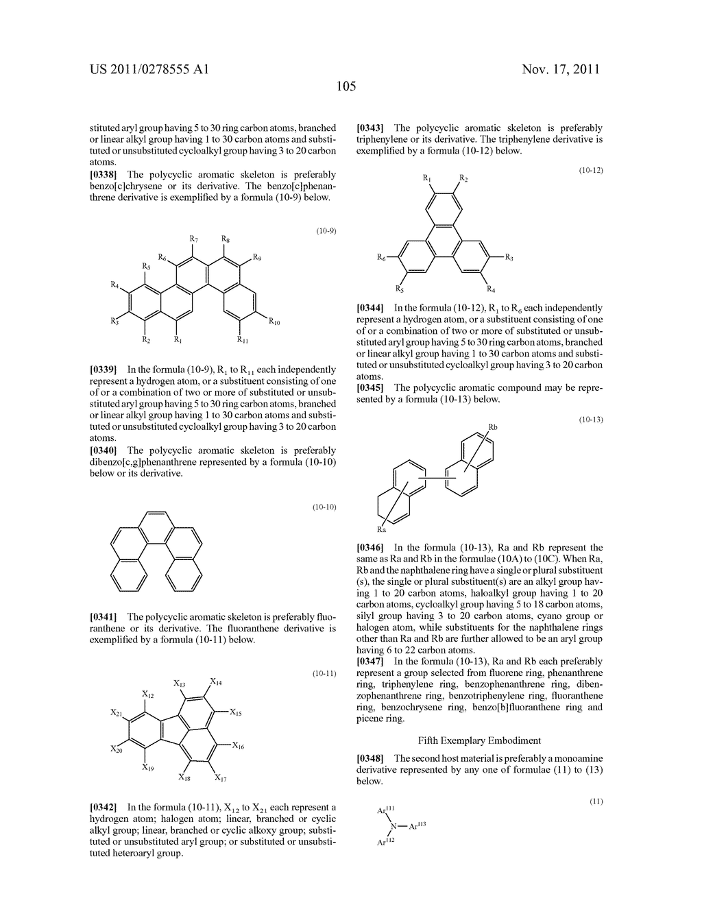 BISCARBAZOLE DERIVATIVE, MATERIAL FOR ORGANIC ELECTROLUMINESCENCE DEVICE     AND ORGANIC ELECTROLUMINESCENCE DEVICE USING THE SAME - diagram, schematic, and image 107