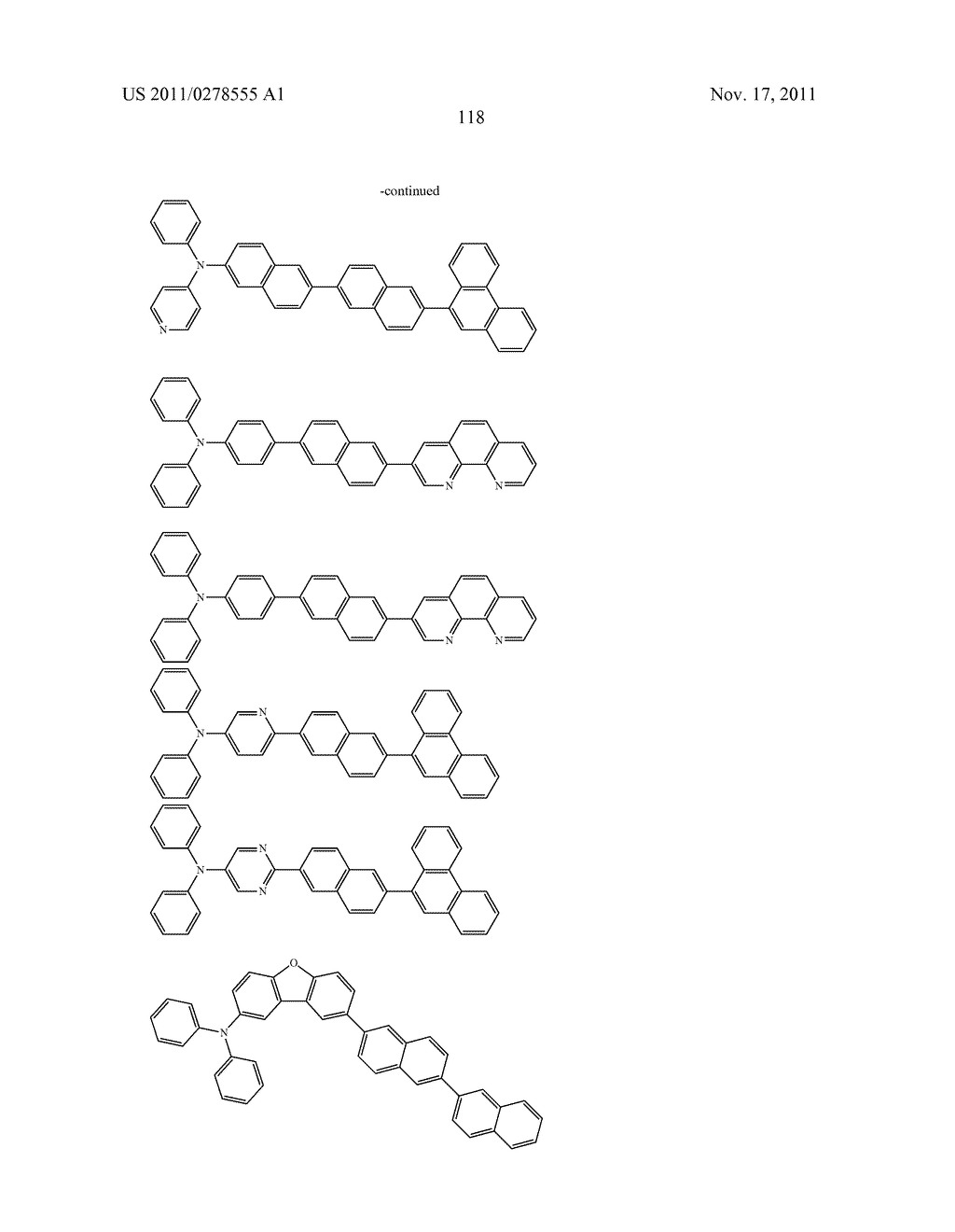 BISCARBAZOLE DERIVATIVE, MATERIAL FOR ORGANIC ELECTROLUMINESCENCE DEVICE     AND ORGANIC ELECTROLUMINESCENCE DEVICE USING THE SAME - diagram, schematic, and image 120