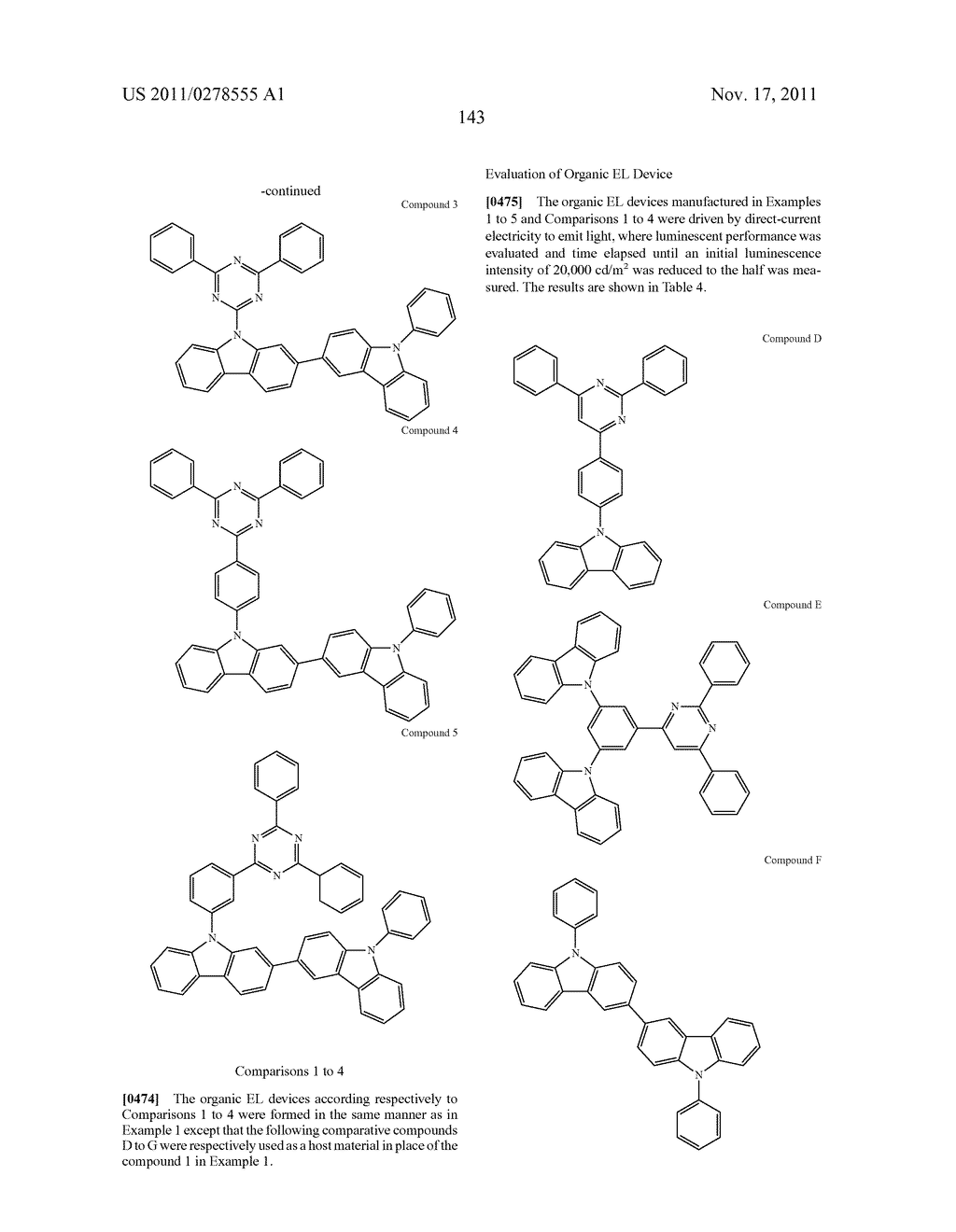 BISCARBAZOLE DERIVATIVE, MATERIAL FOR ORGANIC ELECTROLUMINESCENCE DEVICE     AND ORGANIC ELECTROLUMINESCENCE DEVICE USING THE SAME - diagram, schematic, and image 145