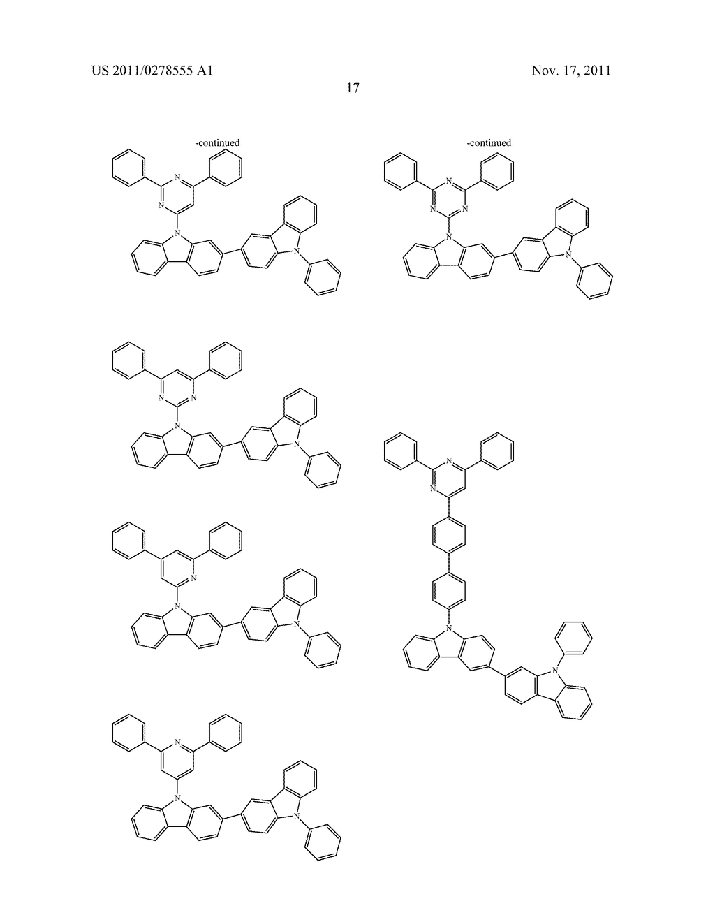 BISCARBAZOLE DERIVATIVE, MATERIAL FOR ORGANIC ELECTROLUMINESCENCE DEVICE     AND ORGANIC ELECTROLUMINESCENCE DEVICE USING THE SAME - diagram, schematic, and image 19