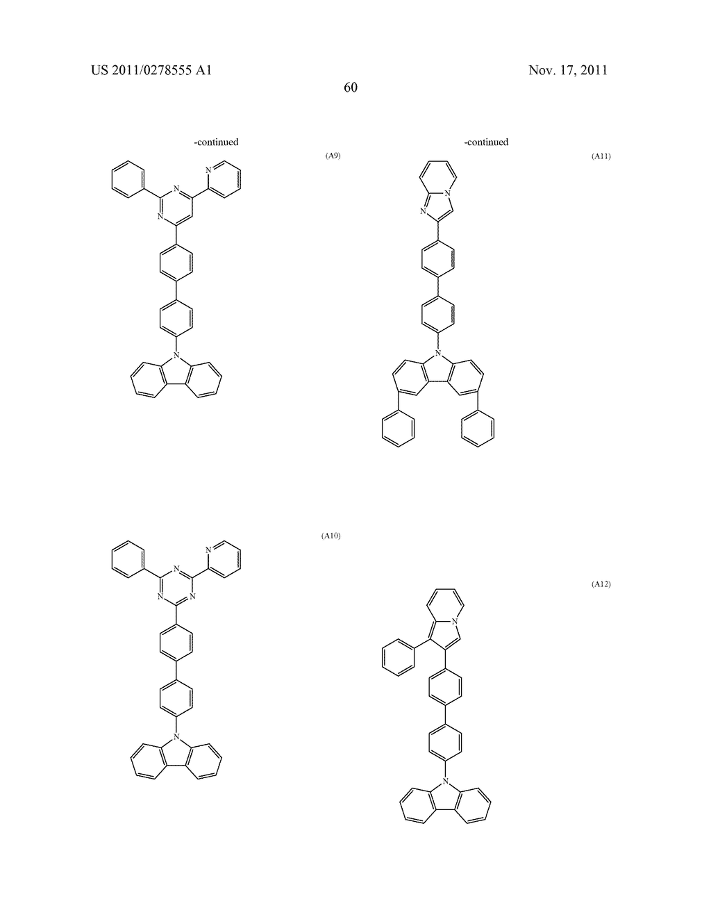 BISCARBAZOLE DERIVATIVE, MATERIAL FOR ORGANIC ELECTROLUMINESCENCE DEVICE     AND ORGANIC ELECTROLUMINESCENCE DEVICE USING THE SAME - diagram, schematic, and image 62
