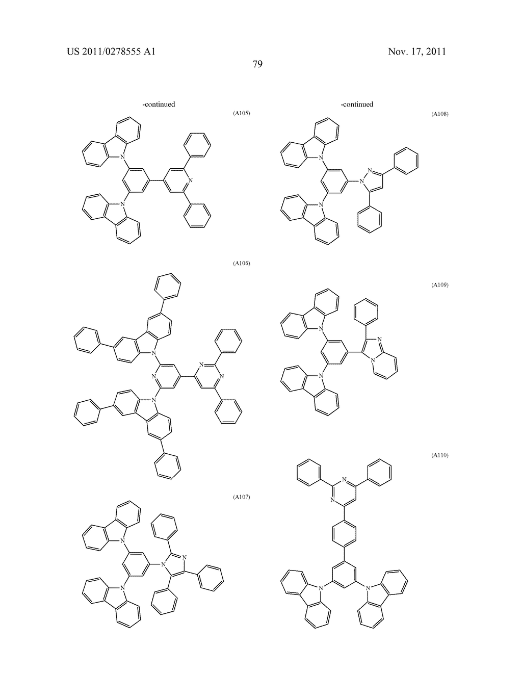 BISCARBAZOLE DERIVATIVE, MATERIAL FOR ORGANIC ELECTROLUMINESCENCE DEVICE     AND ORGANIC ELECTROLUMINESCENCE DEVICE USING THE SAME - diagram, schematic, and image 81