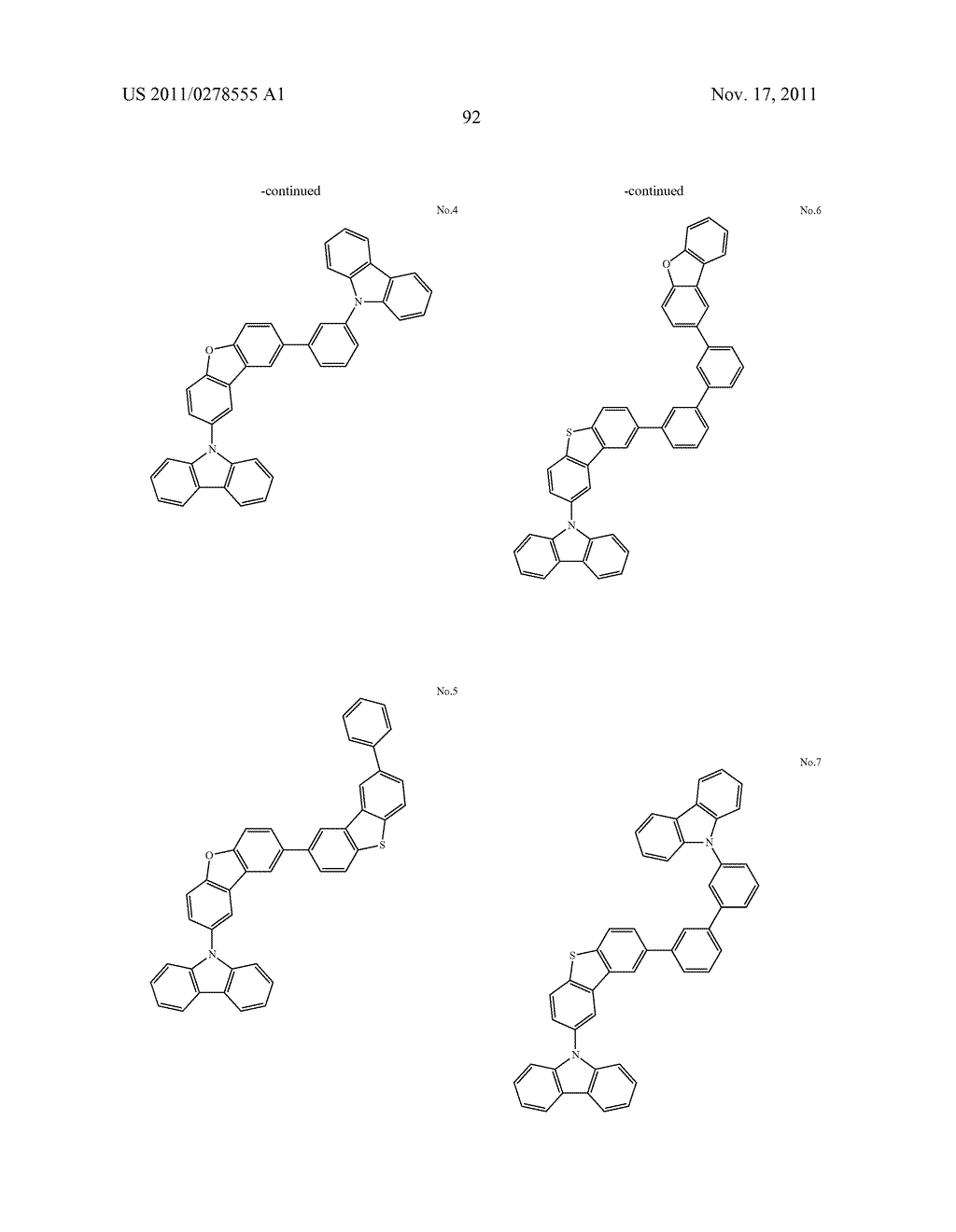 BISCARBAZOLE DERIVATIVE, MATERIAL FOR ORGANIC ELECTROLUMINESCENCE DEVICE     AND ORGANIC ELECTROLUMINESCENCE DEVICE USING THE SAME - diagram, schematic, and image 94