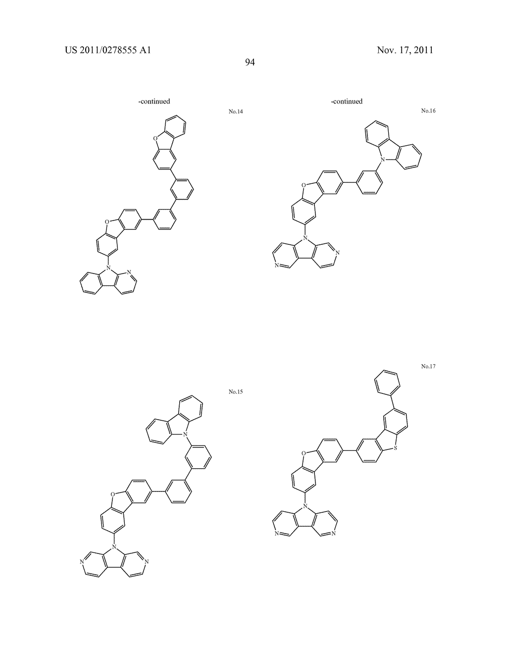 BISCARBAZOLE DERIVATIVE, MATERIAL FOR ORGANIC ELECTROLUMINESCENCE DEVICE     AND ORGANIC ELECTROLUMINESCENCE DEVICE USING THE SAME - diagram, schematic, and image 96