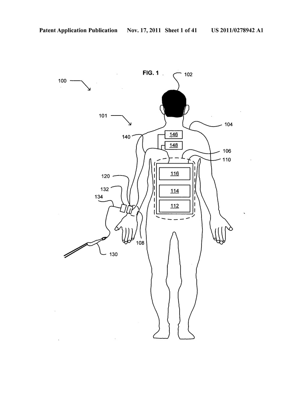 Wearable power source carryable by a health care provider - diagram, schematic, and image 02
