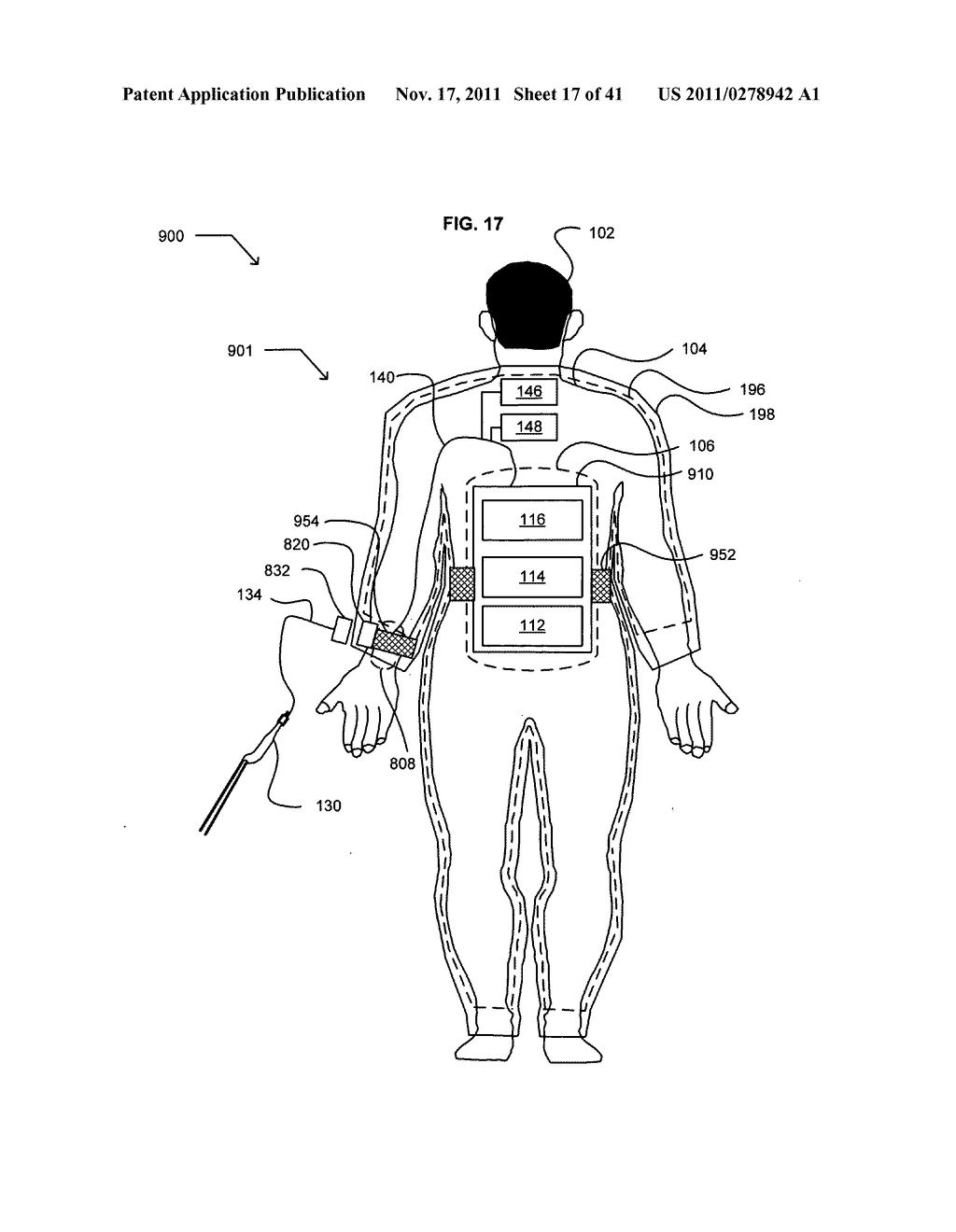 Wearable power source carryable by a health care provider - diagram, schematic, and image 18