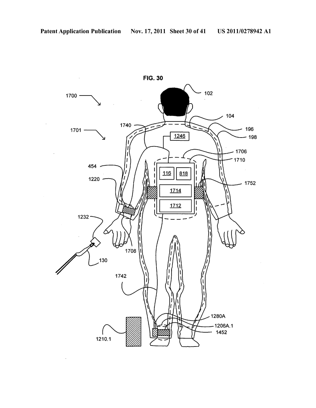 Wearable power source carryable by a health care provider - diagram, schematic, and image 31
