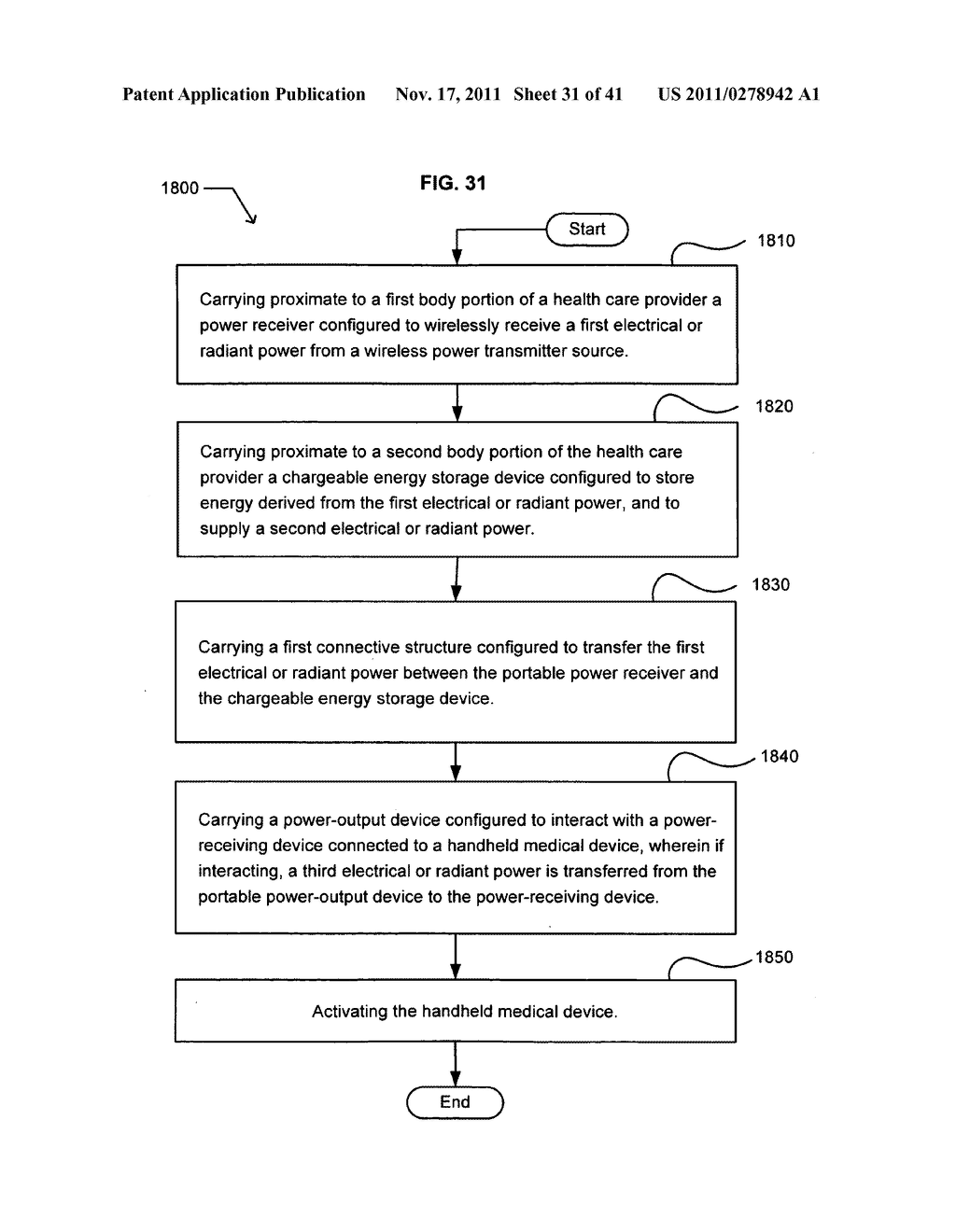 Wearable power source carryable by a health care provider - diagram, schematic, and image 32