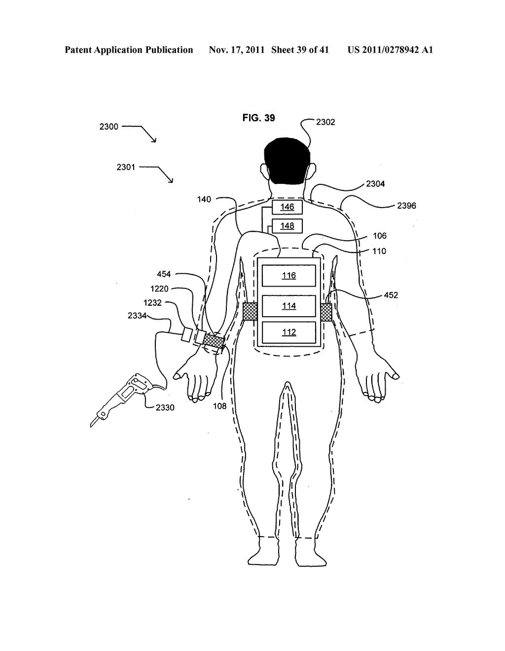 Wearable power source carryable by a health care provider - diagram, schematic, and image 40