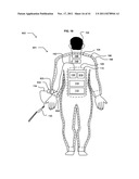 Wearable power-output device operable to deliver wirelessly received power diagram and image