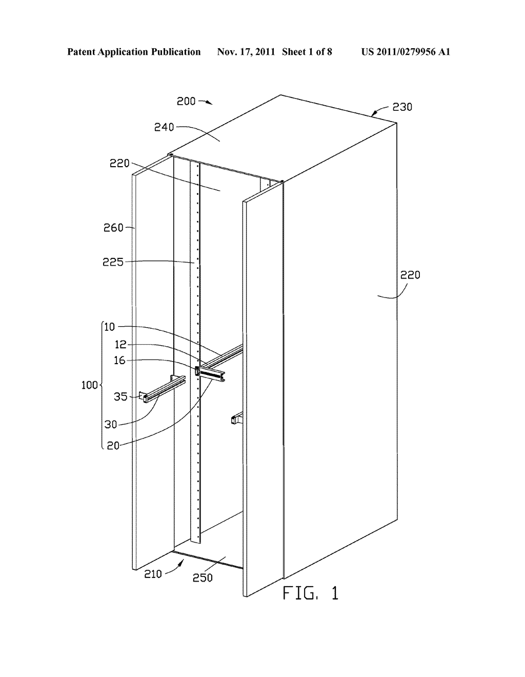 SERVER CABINET AND SERVER SYSTEM WITH SAME - diagram, schematic, and image 02