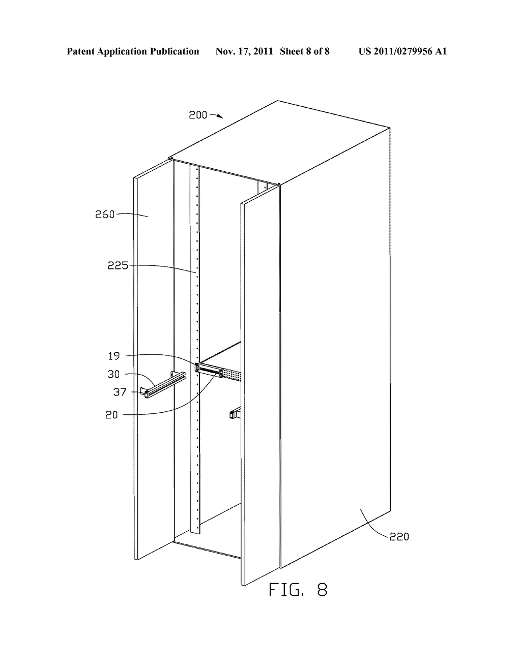 SERVER CABINET AND SERVER SYSTEM WITH SAME - diagram, schematic, and image 09