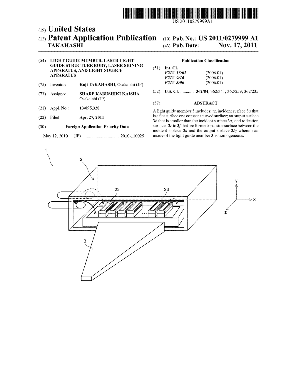 LIGHT GUIDE MEMBER, LASER LIGHT GUIDE STRUCTURE BODY, LASER SHINING     APPARATUS, AND LIGHT SOURCE APPARATUS - diagram, schematic, and image 01