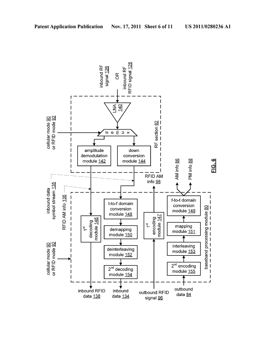 RFIC WITH CELLULAR AND RFID FUNCTIONALITY - diagram, schematic, and image 07