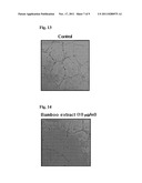 COMPOSITION COMPRISING BAMBOO EXTRACT AND THE COMPOUNDS ISOLATED THEREFROM     SHOWING ACTIVITY FOR THE TREATMENT AND PREVENTION OF INFLAMMATORY AND     BLOOD CIRCULATION DISEASE diagram and image