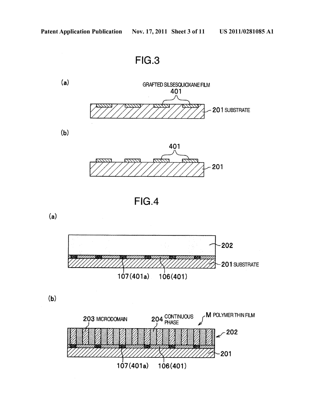 POLYMER THIN FILM, PATTERNED MEDIA, PRODUCTION METHODS THEREOF, AND     SURFACE MODIFYING AGENTS - diagram, schematic, and image 04