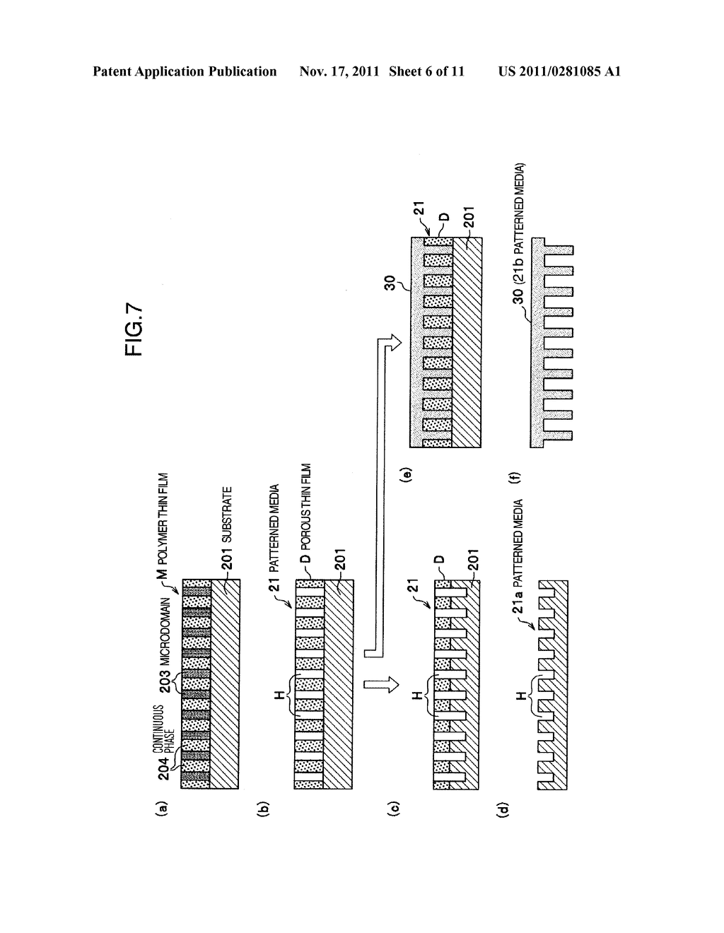 POLYMER THIN FILM, PATTERNED MEDIA, PRODUCTION METHODS THEREOF, AND     SURFACE MODIFYING AGENTS - diagram, schematic, and image 07