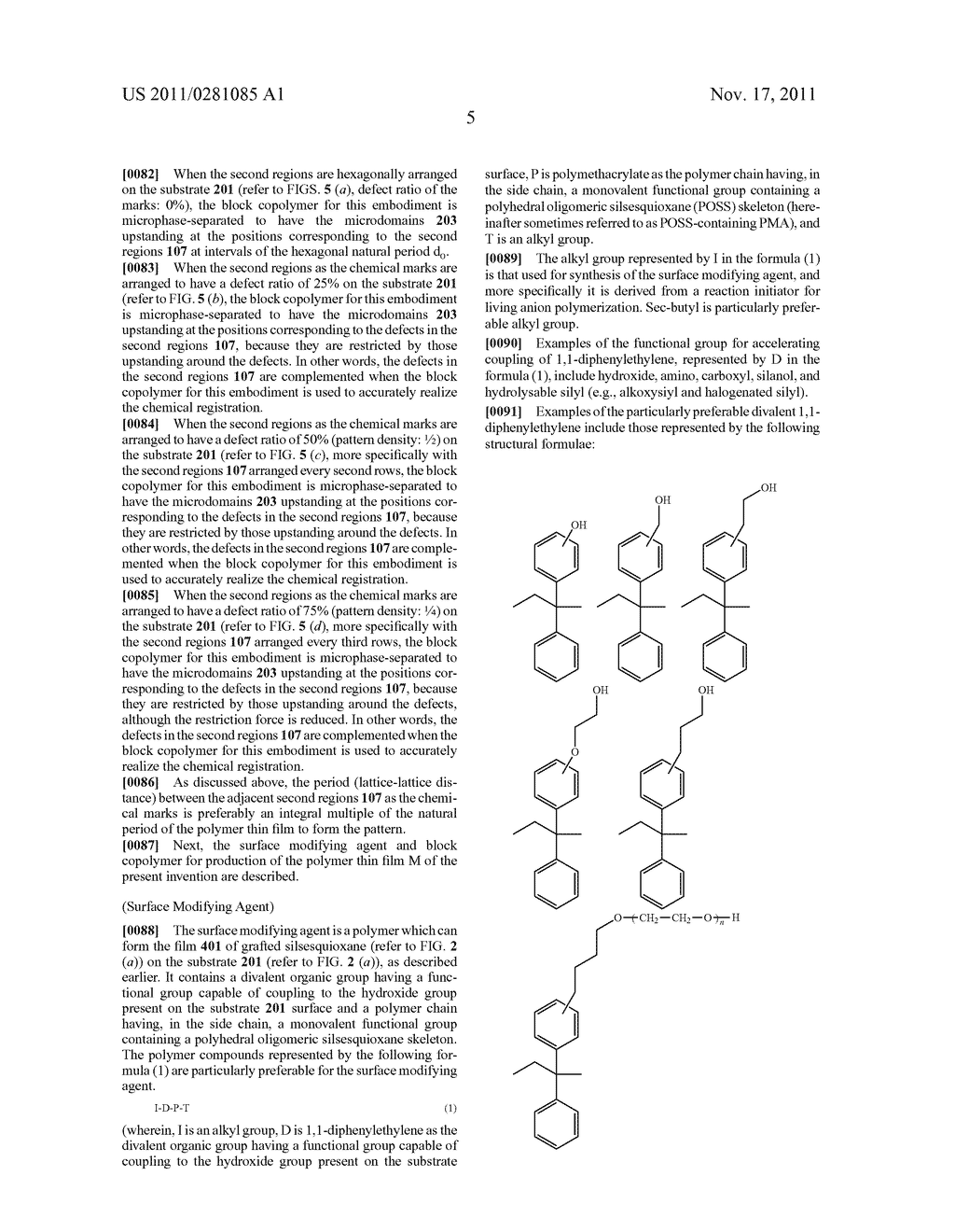 POLYMER THIN FILM, PATTERNED MEDIA, PRODUCTION METHODS THEREOF, AND     SURFACE MODIFYING AGENTS - diagram, schematic, and image 17