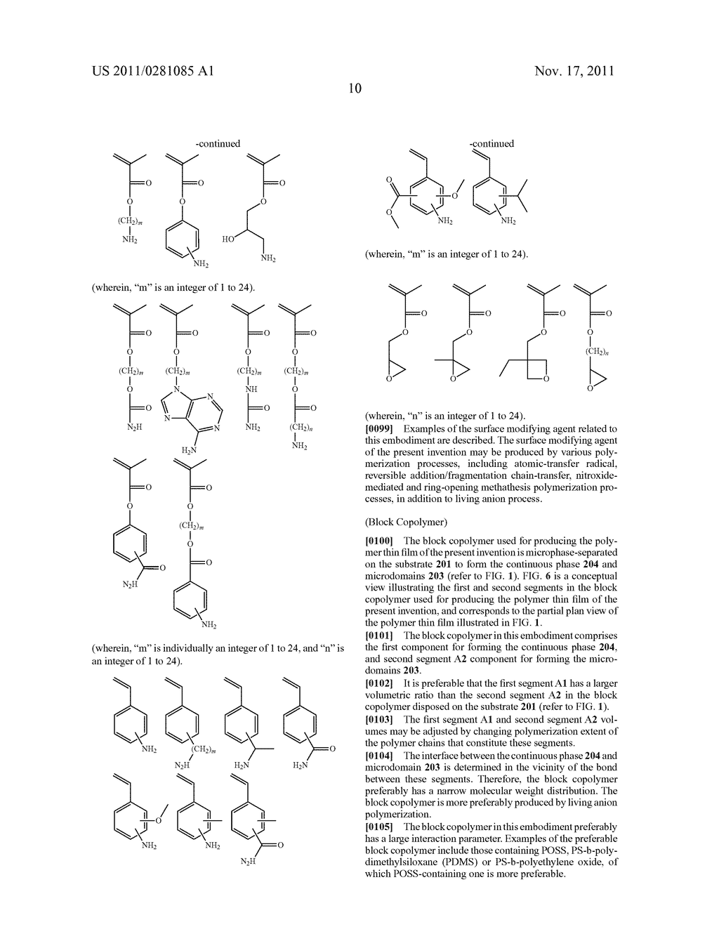 POLYMER THIN FILM, PATTERNED MEDIA, PRODUCTION METHODS THEREOF, AND     SURFACE MODIFYING AGENTS - diagram, schematic, and image 22