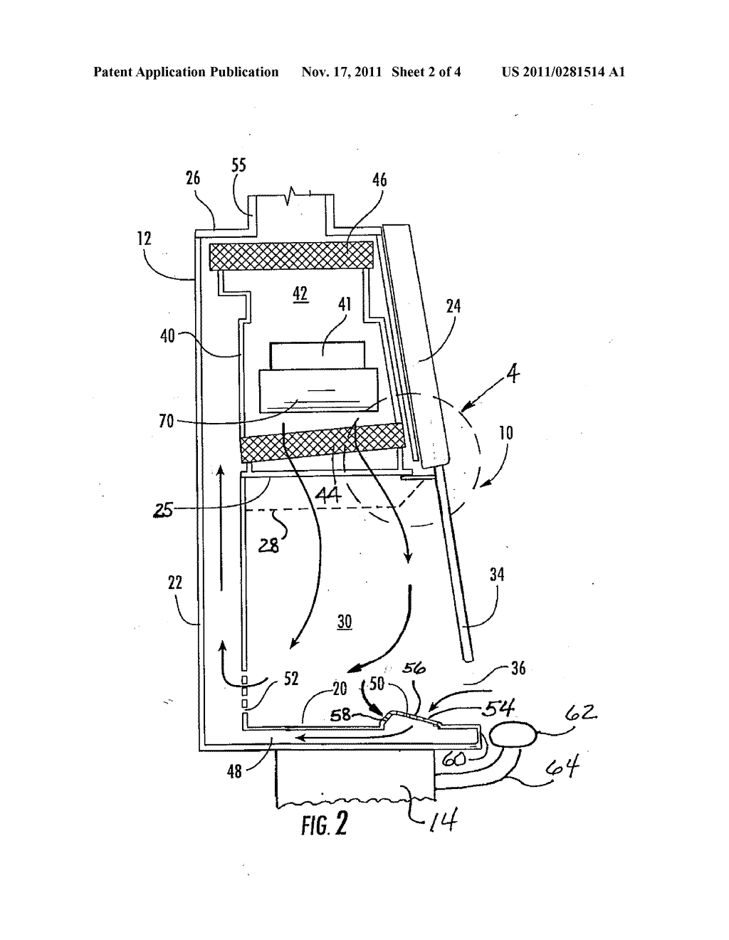 APPARATUS FOR DIRECTING AIR FLOW IN A BIOLOGICAL SAFETY CABINET - diagram, schematic, and image 03