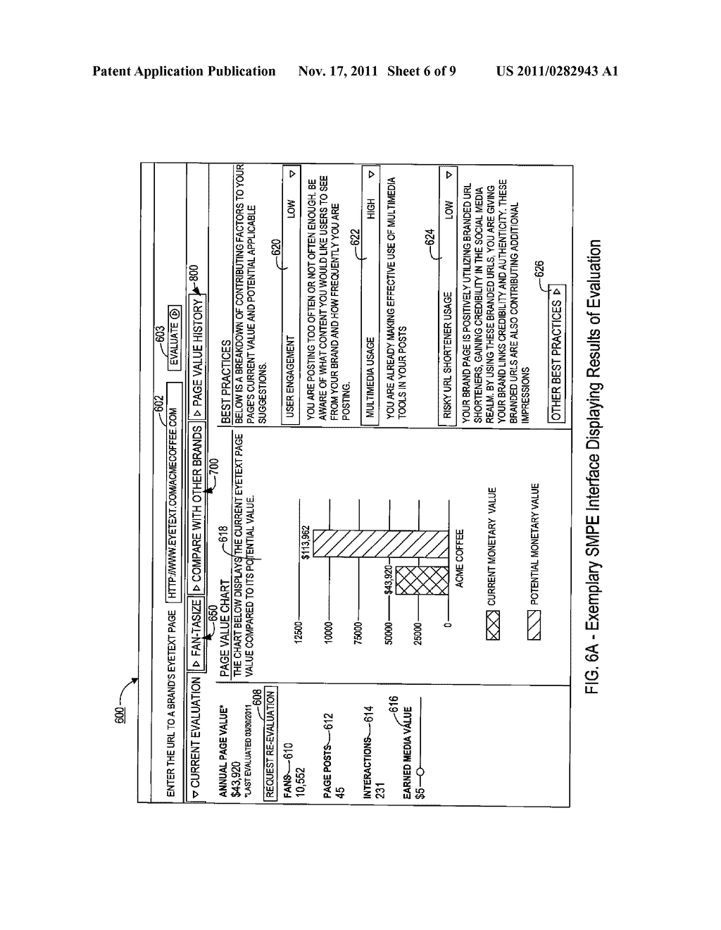 SYSTEMS AND METHODS FOR DETERMINING VALUE OF SOCIAL MEDIA PAGES - diagram, schematic, and image 07