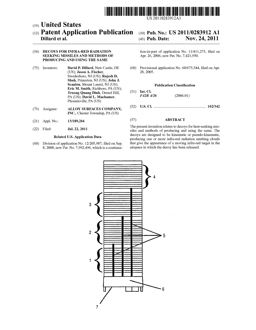 Decoys for Infra-Red Radiation Seeking Missiles and Methods of Producing     and Using the Same - diagram, schematic, and image 01