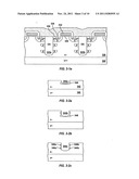 FIELD EFFECT TRANSISTOR WITH TRENCH FILLED WITH INSULATING MATERIAL AND     STRIPS OF SEMI-INSULATING MATERIAL ALONG TRENCH SIDEWALLS diagram and image