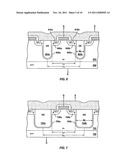 FIELD EFFECT TRANSISTOR WITH TRENCH FILLED WITH INSULATING MATERIAL AND     STRIPS OF SEMI-INSULATING MATERIAL ALONG TRENCH SIDEWALLS diagram and image