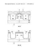 FIELD EFFECT TRANSISTOR WITH TRENCH FILLED WITH INSULATING MATERIAL AND     STRIPS OF SEMI-INSULATING MATERIAL ALONG TRENCH SIDEWALLS diagram and image