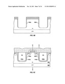 FIELD EFFECT TRANSISTOR WITH TRENCH FILLED WITH INSULATING MATERIAL AND     STRIPS OF SEMI-INSULATING MATERIAL ALONG TRENCH SIDEWALLS diagram and image