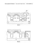 FIELD EFFECT TRANSISTOR WITH TRENCH FILLED WITH INSULATING MATERIAL AND     STRIPS OF SEMI-INSULATING MATERIAL ALONG TRENCH SIDEWALLS diagram and image