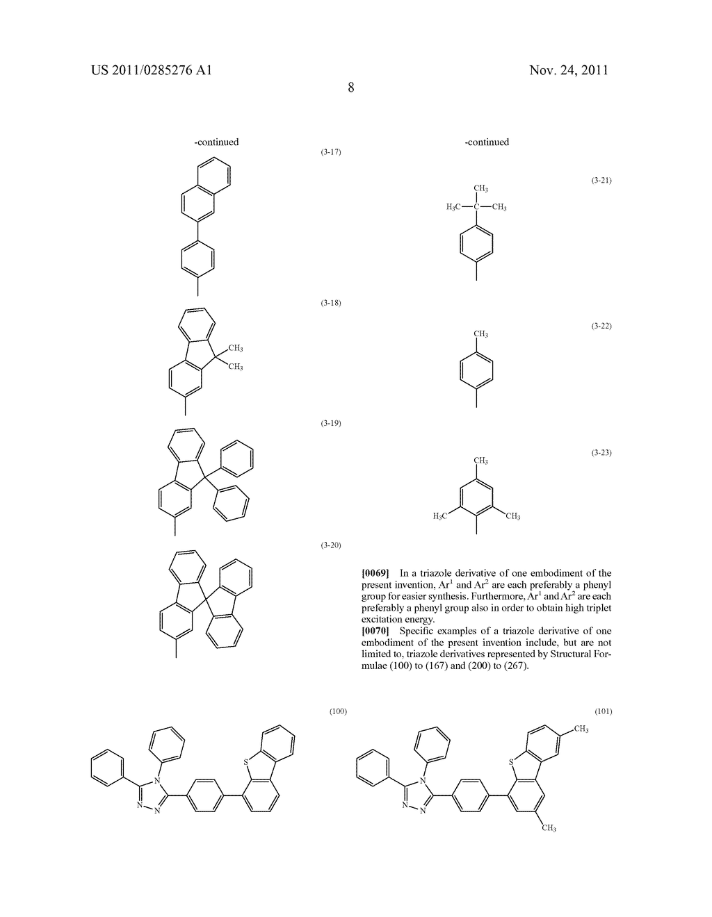 Triazole Derivative, and Light-Emitting Element, Light-Emitting Device,     Electronic Device and Lighting Device Using the Triazole Derivative - diagram, schematic, and image 26
