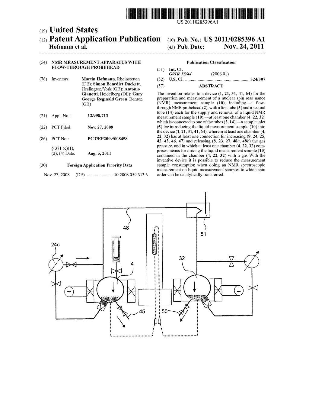 NMR MEASUREMENT APPARATUS WITH FLOW-THROUGH PROBEHEAD - diagram, schematic, and image 01