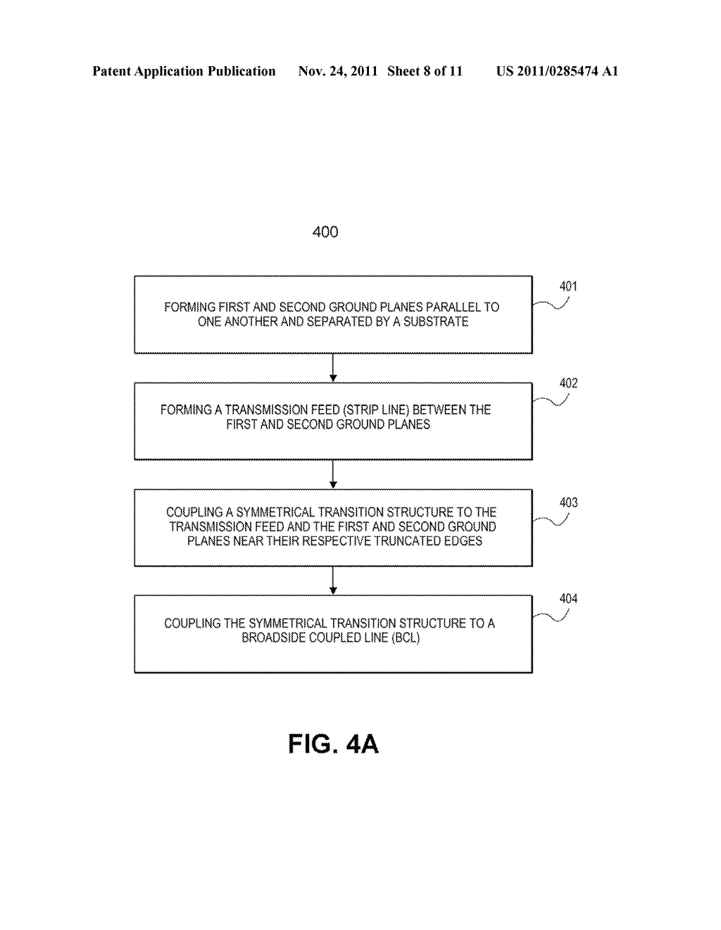 APPARATUS, SYSTEM, AND METHOD FOR A COMPACT SYMMETRICAL TRANSITION     STRUCTURE FOR RADIO FREQUENCY APPLICATIONS - diagram, schematic, and image 09