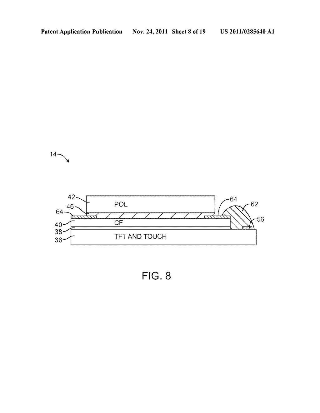 ELECTRIC FIELD SHIELDING FOR IN-CELL TOUCH TYPE THIN-FILM-TRANSISTOR     LIQUID CRYSTAL DISPLAYS - diagram, schematic, and image 09