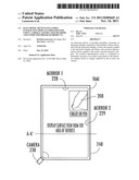 Electronic Devices Including Interactive Displays Implemented Using     Cameras and Related Methods and Computer Program Products diagram and image