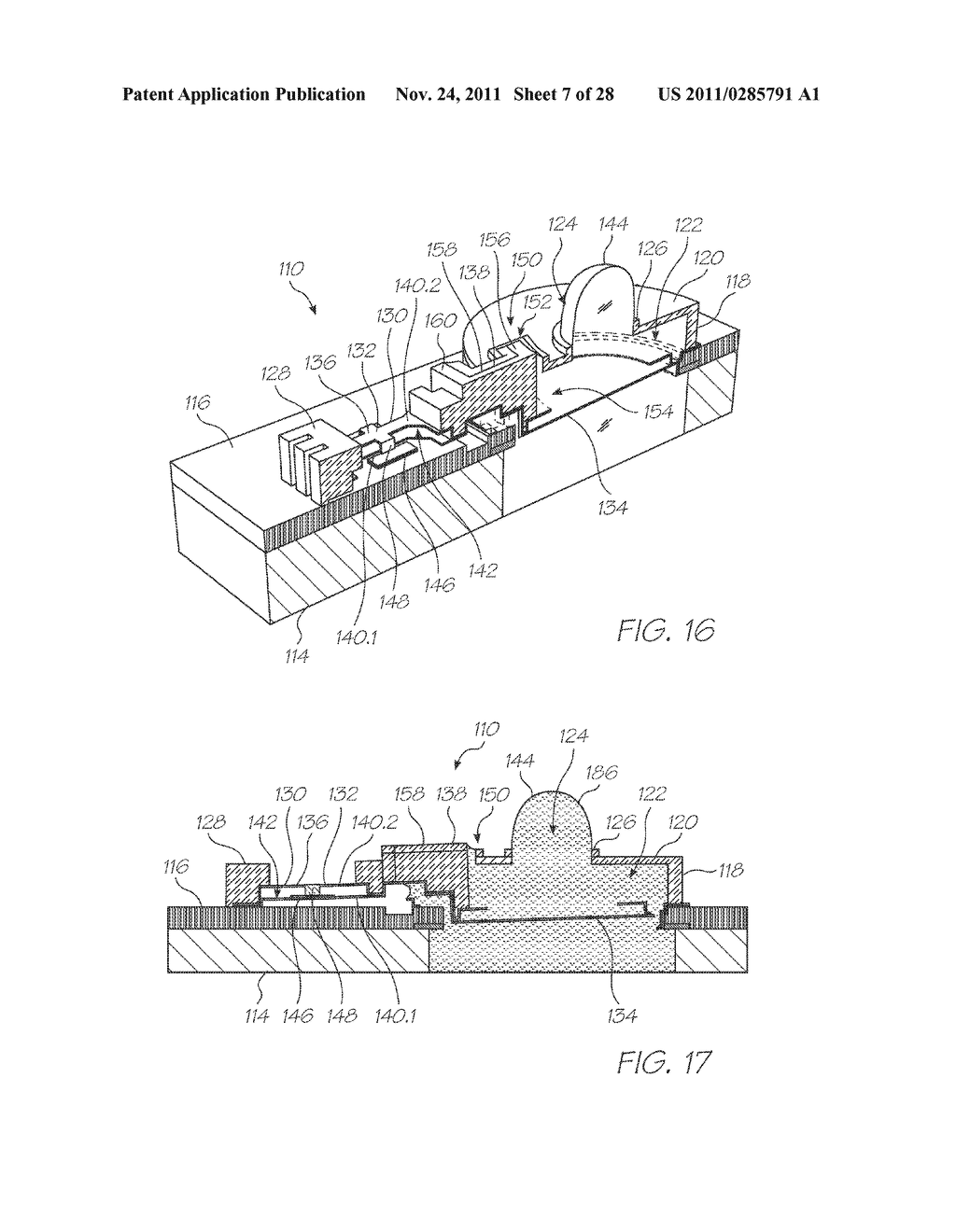 INKJET NOZZLE ARRANGEMENT WITH DISPLACEABLE PARTIAL CHAMBER WALL - diagram, schematic, and image 08