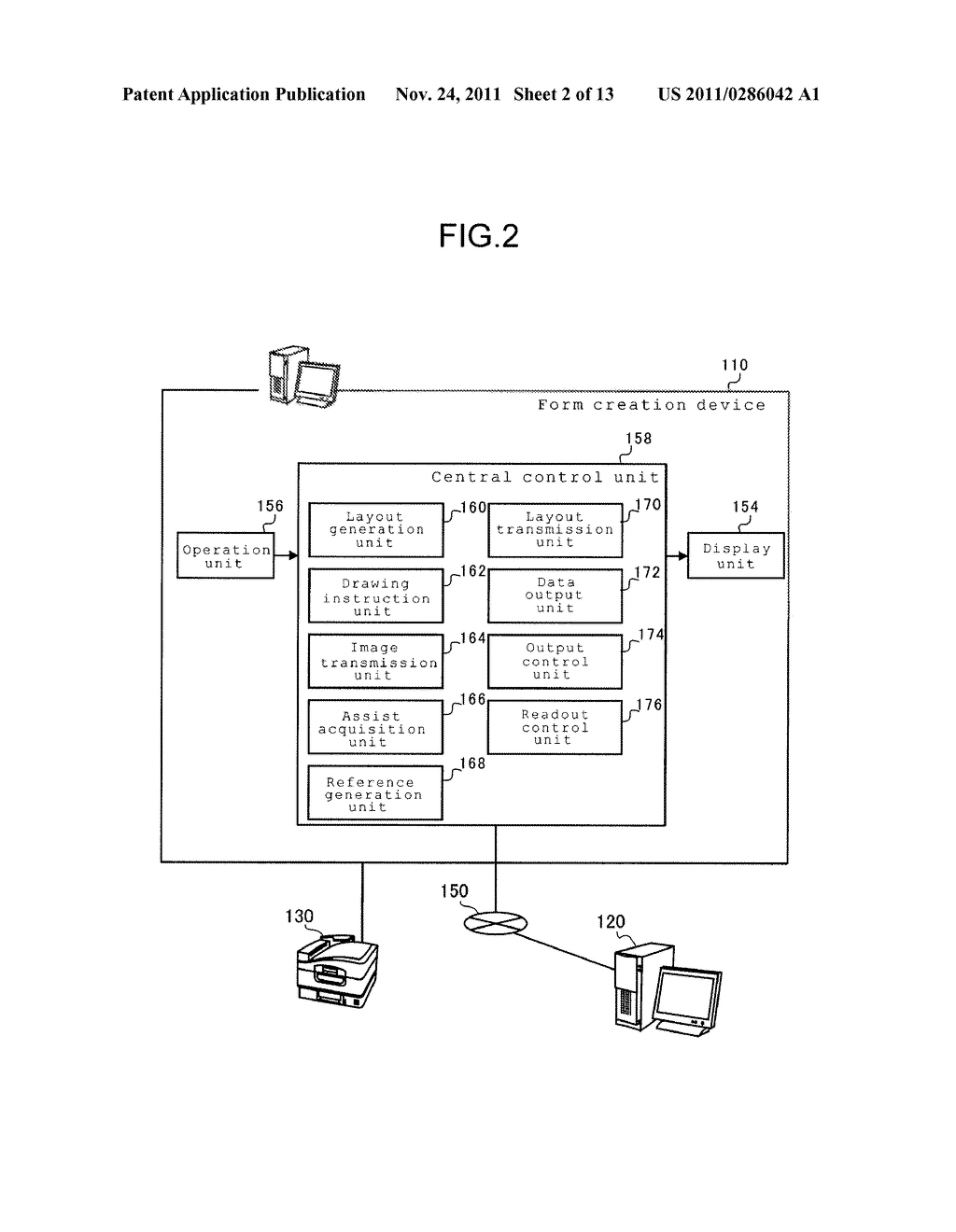 FORM PROCESSING SYSTEM, FORM CREATION DEVICE, AND COMPUTER READABLE MEDIUM - diagram, schematic, and image 03