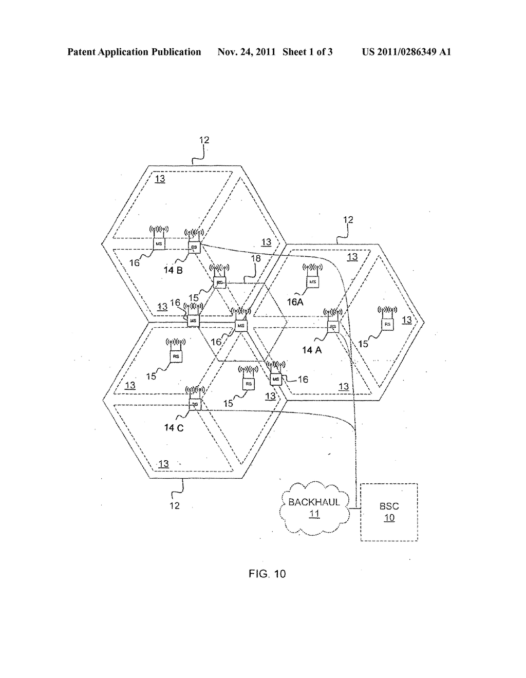 Method and System for User Equipment Location Determination on a Wireless     Transmission System - diagram, schematic, and image 02