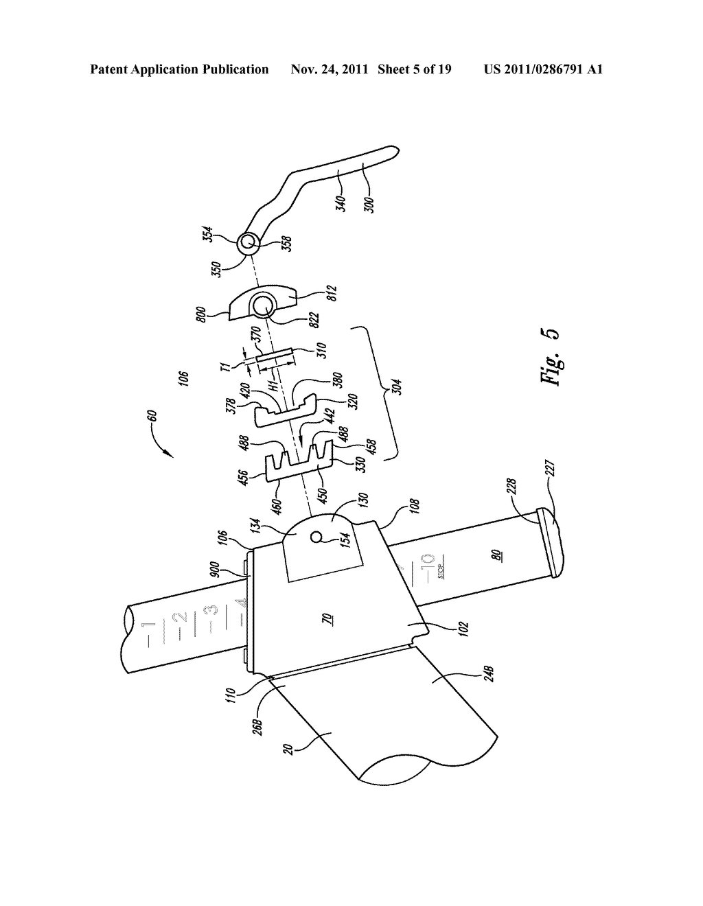 APPARATUS FOR POSITIONING A COMPONENT OF AN EXERCISE DEVICE - diagram, schematic, and image 06