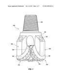 METHODS OF FORMING AT LEAST A PORTION OF EARTH-BORING TOOLS, AND ARTICLES     FORMED BY SUCH METHODS diagram and image