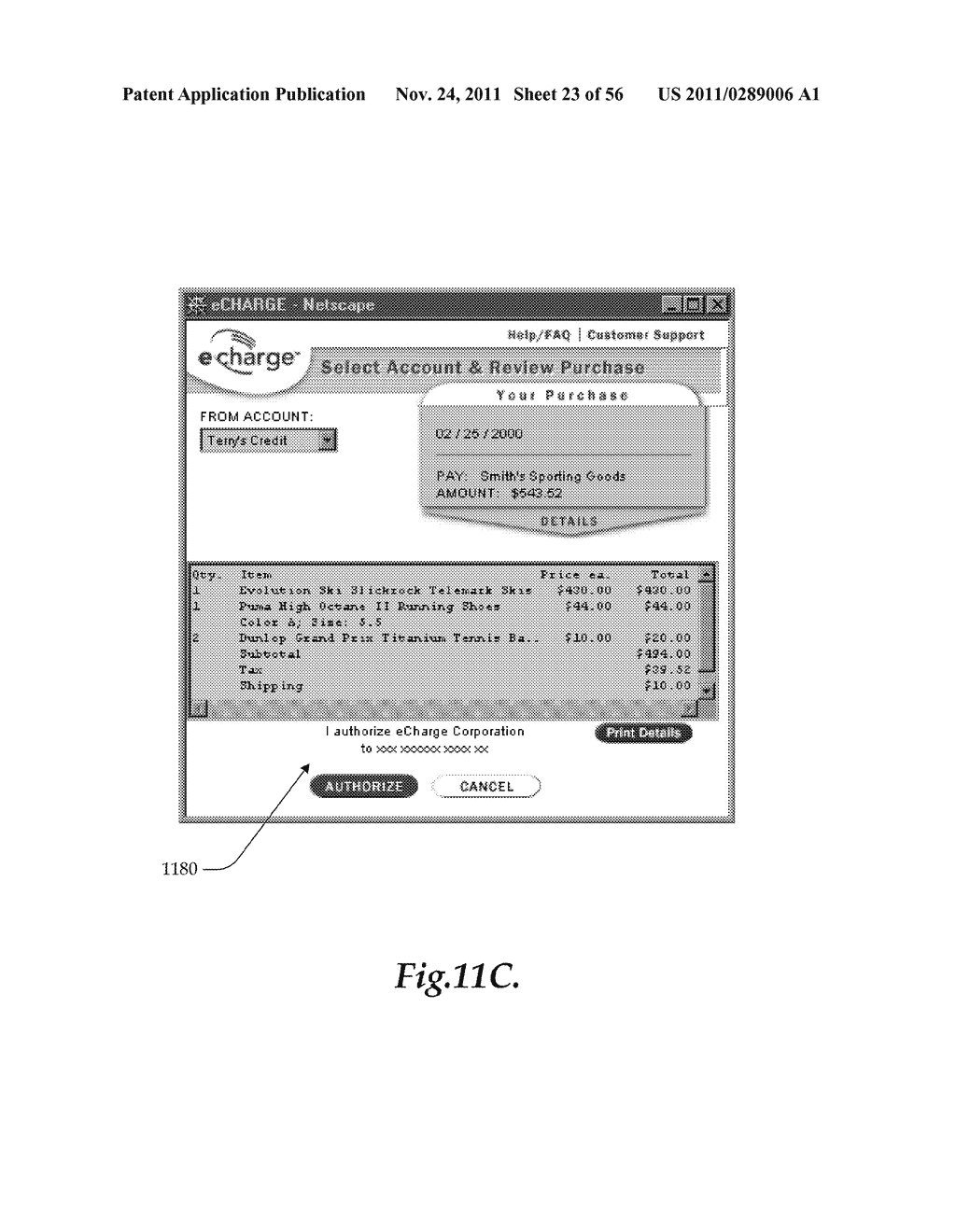 METHOD AND APPARATUS FOR ORDERING GOODS, SERVICES, AND CONTENT OVER AN     INTERNETWORK USING A VIRTUAL PAYMENT ACCOUNT - diagram, schematic, and image 24