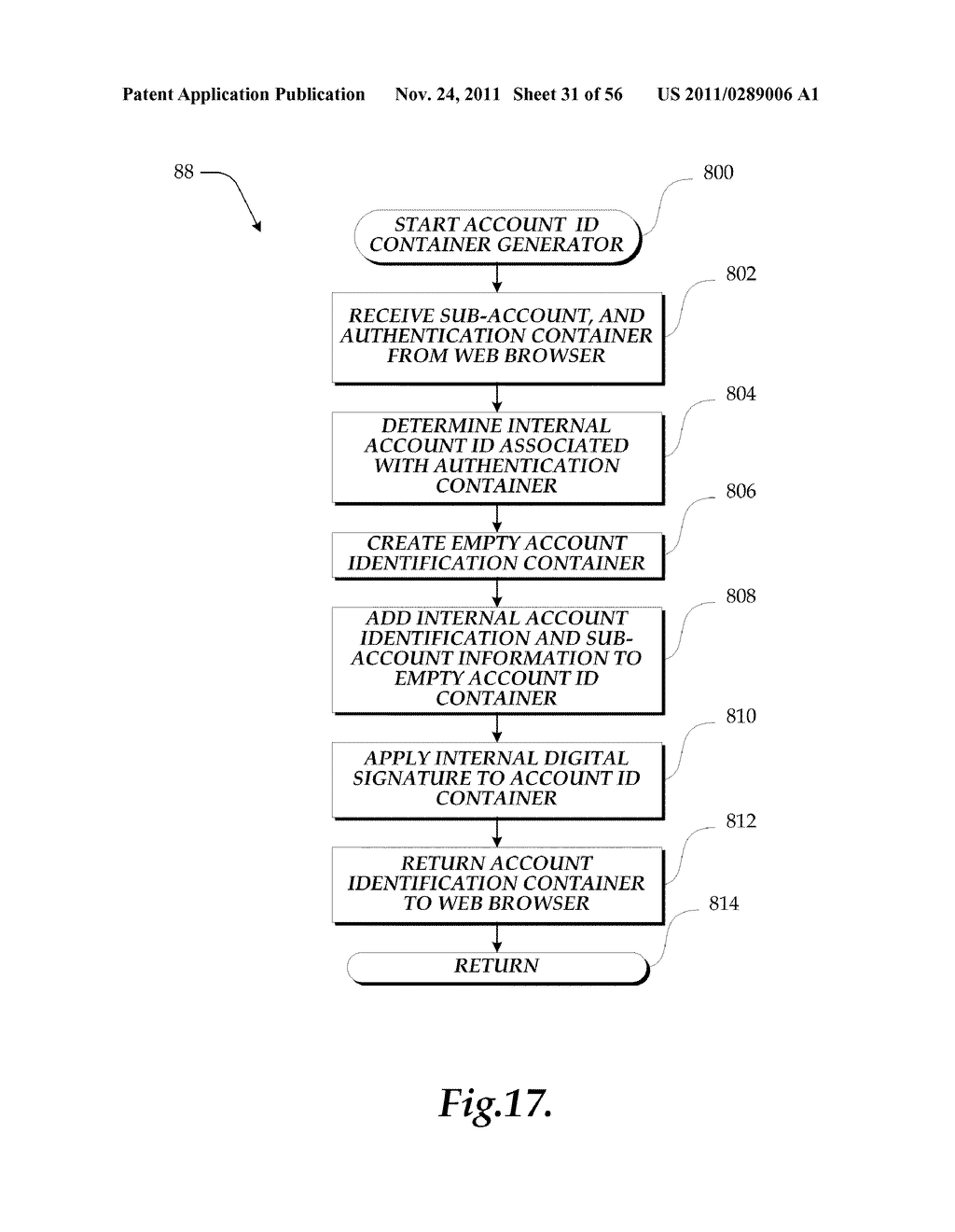 METHOD AND APPARATUS FOR ORDERING GOODS, SERVICES, AND CONTENT OVER AN     INTERNETWORK USING A VIRTUAL PAYMENT ACCOUNT - diagram, schematic, and image 32