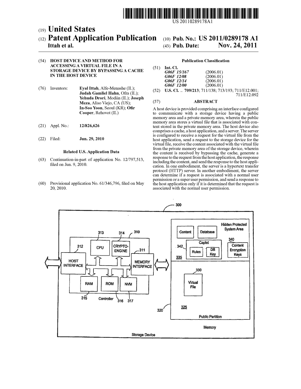 Host Device and Method For Accessing a Virtual File in a Storage Device by     Bypassing a Cache in the Host Device - diagram, schematic, and image 01