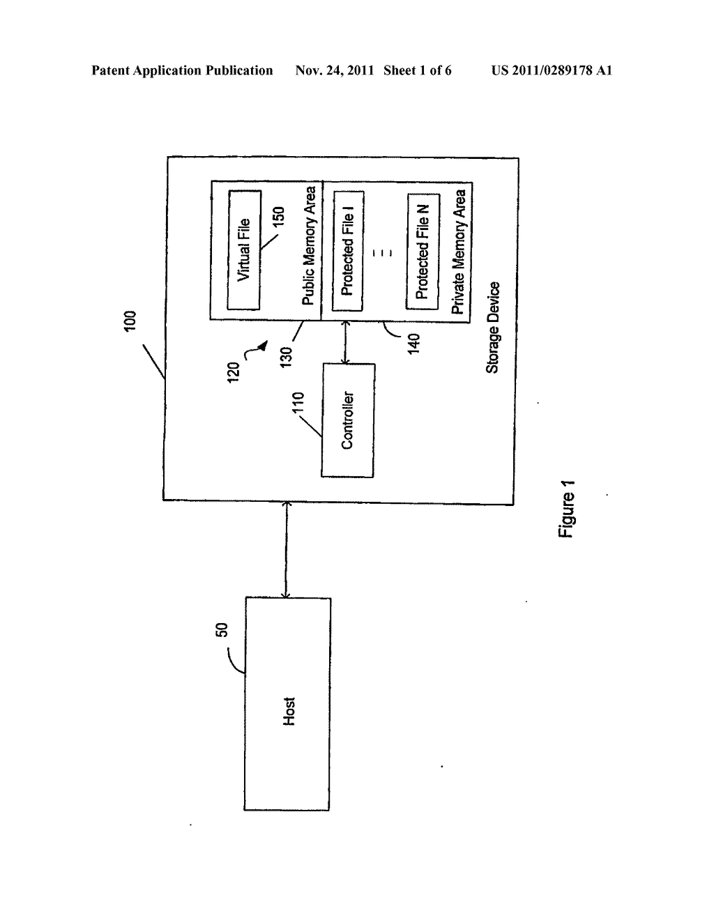 Host Device and Method For Accessing a Virtual File in a Storage Device by     Bypassing a Cache in the Host Device - diagram, schematic, and image 02