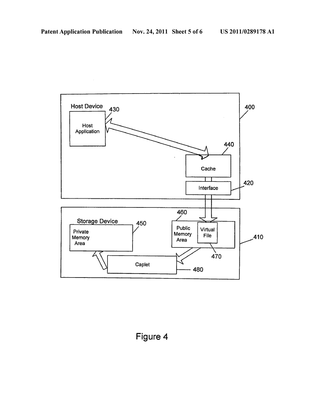 Host Device and Method For Accessing a Virtual File in a Storage Device by     Bypassing a Cache in the Host Device - diagram, schematic, and image 06