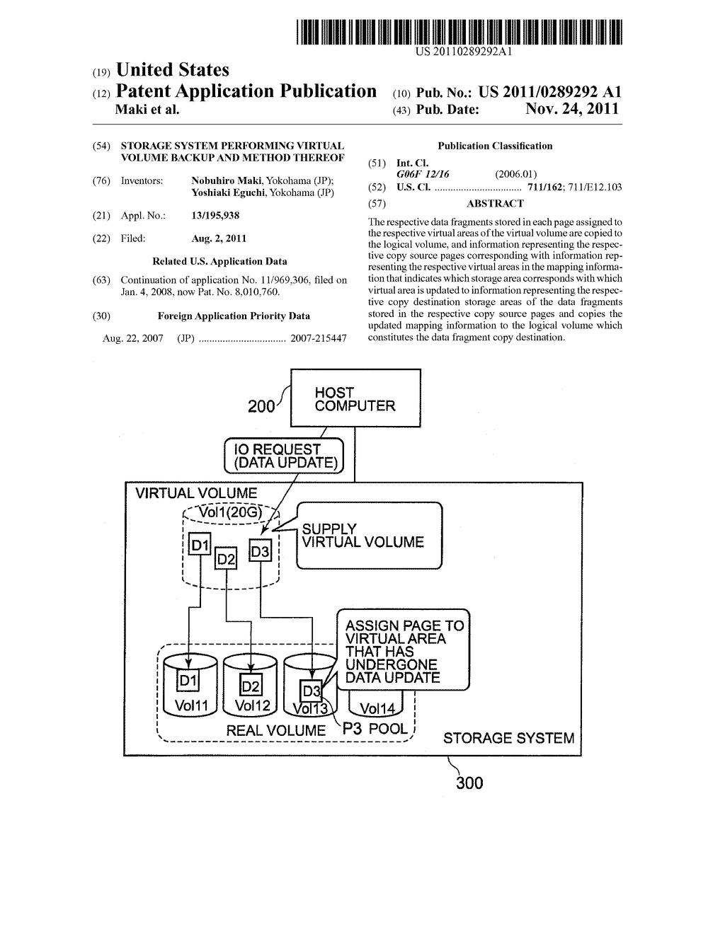 STORAGE SYSTEM PERFORMING VIRTUAL VOLUME BACKUP AND METHOD THEREOF - diagram, schematic, and image 01