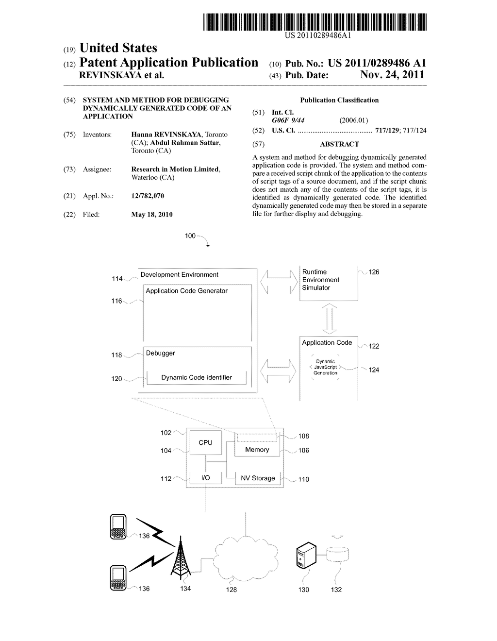 System and Method for Debugging Dynamically Generated Code of an     Application - diagram, schematic, and image 01